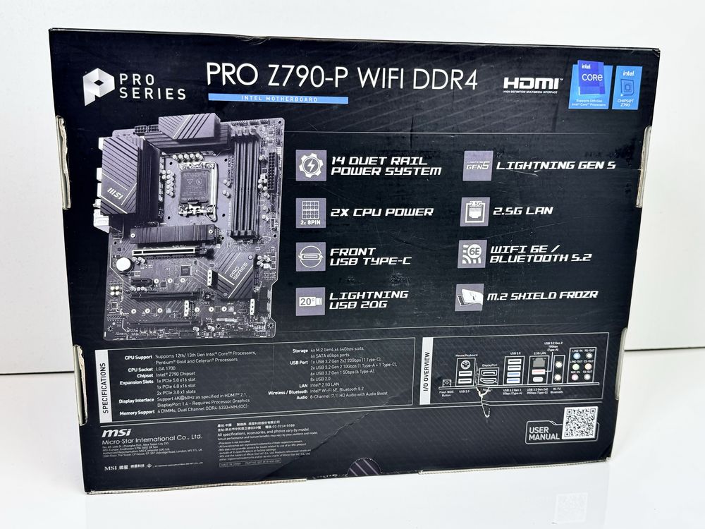 Нова Материнська плата MSI Pro Z790-P Wi-Fi DDR4 (911-7E06-003)