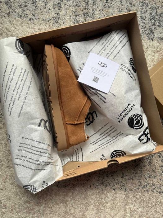 Жіночі зимові уггі UGG Classic Micro Chestnut (коричневі) u9923