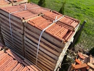 Płytki loft, cięte z lica starej cegły rozbiórkowej, Proste krawędzie.