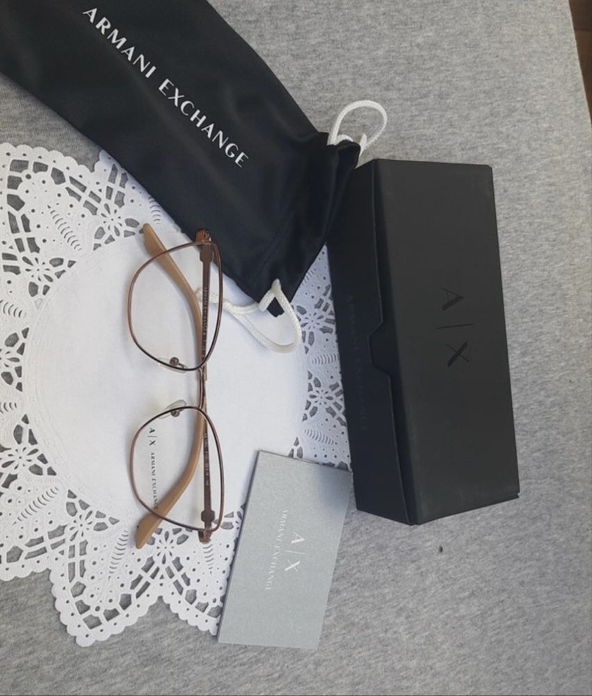 Zlote oprawki Armani Exchange nowe