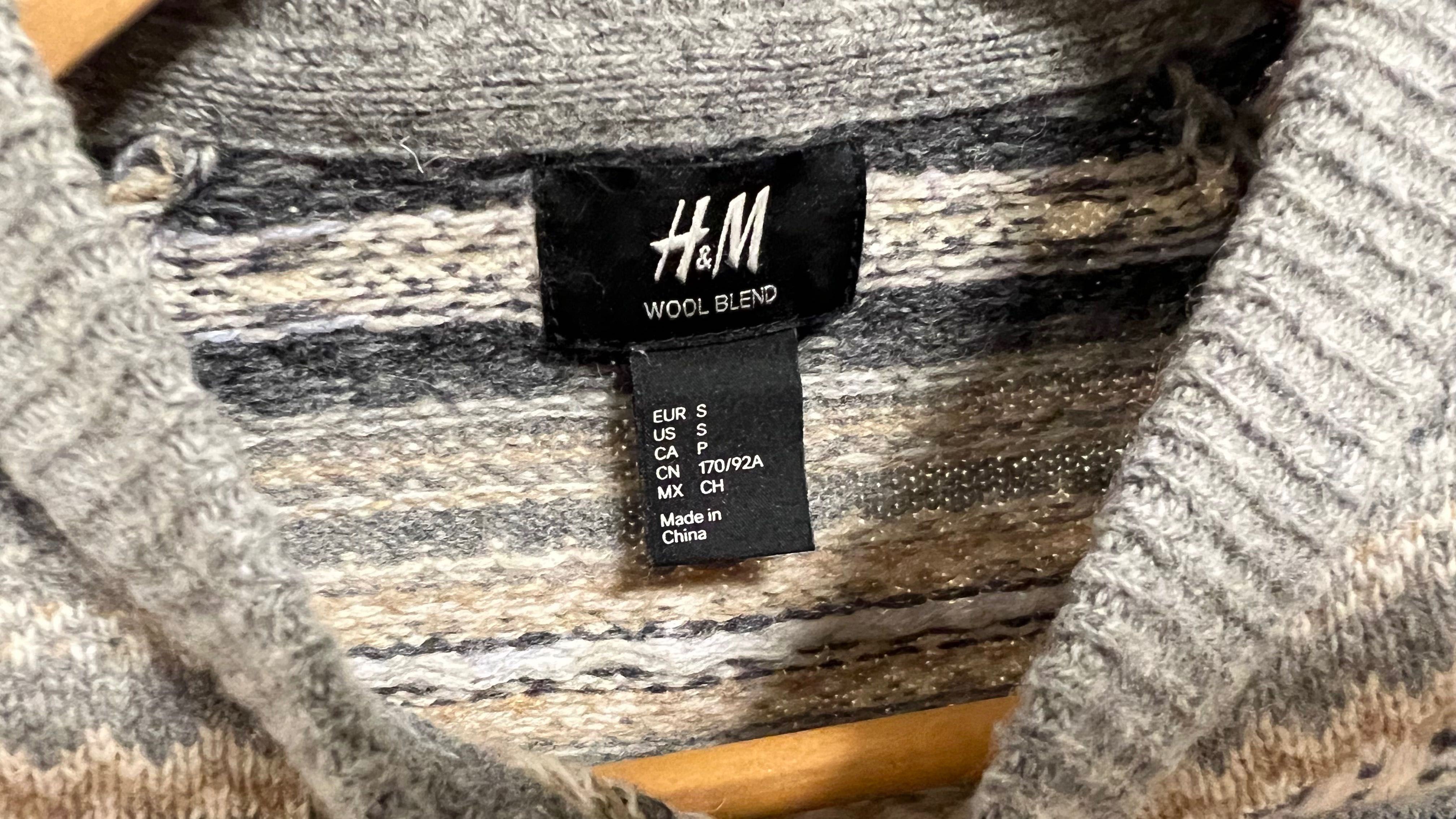 Светр теплий сірий H&M S