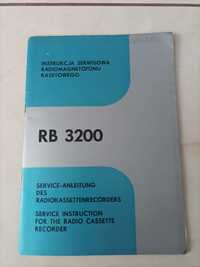 Instrukcja serwisowa radia magnetofonu kasetowego RB 3200