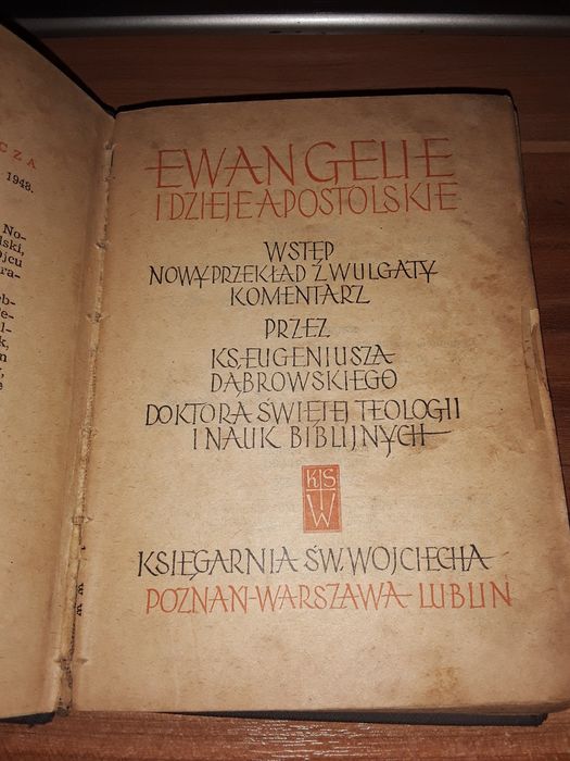 Ewangelie i Dzieje Apostolskie Eugeniusz Dąbrowski Załuski 1957