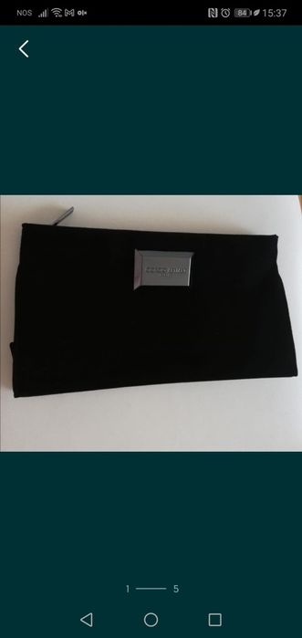 Bolsa Multiusos Veludo Preto com fecho NOVA