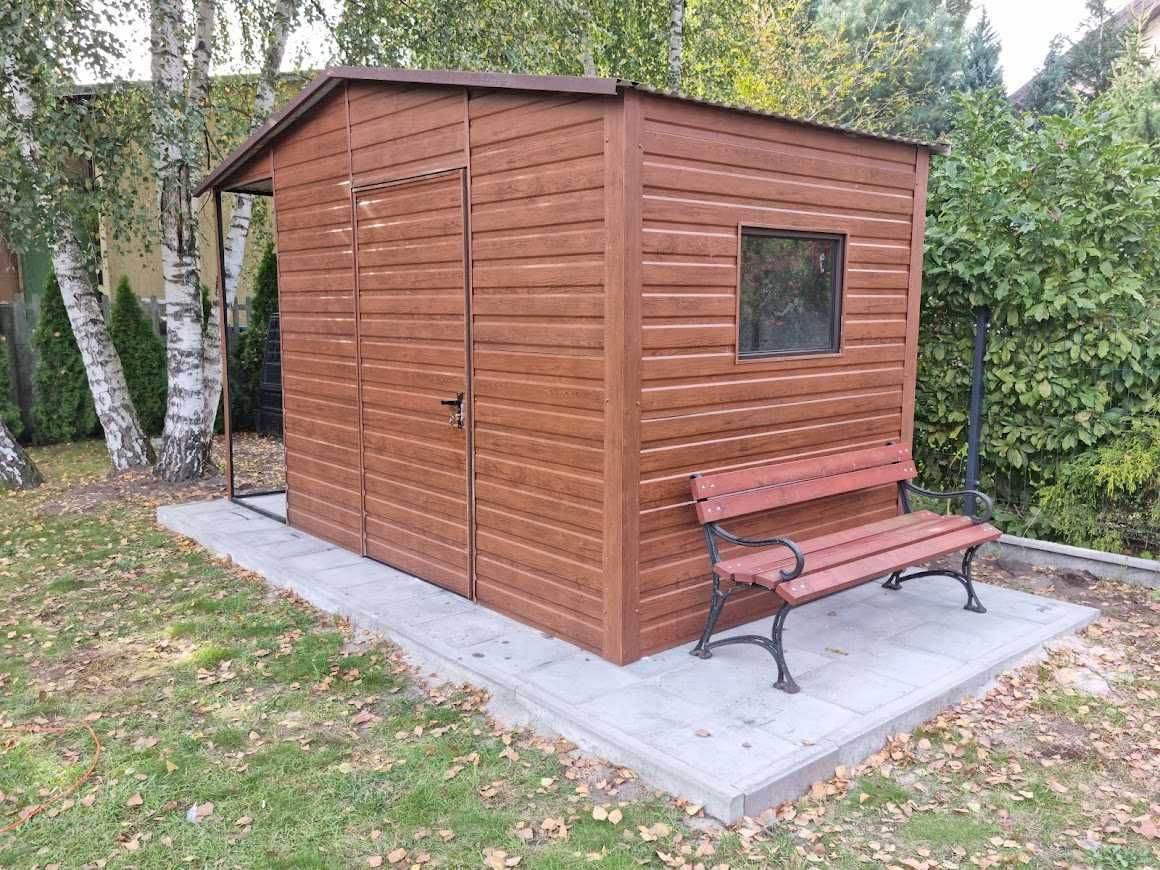 Domek z Blachy Akryl + Drewnopodobny KOLOR