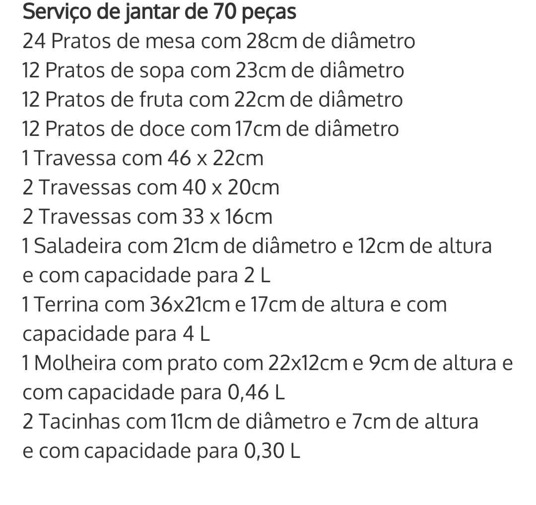 SPAL FALL - Encanto à Mesa - Serviço 70 pçs NOVO