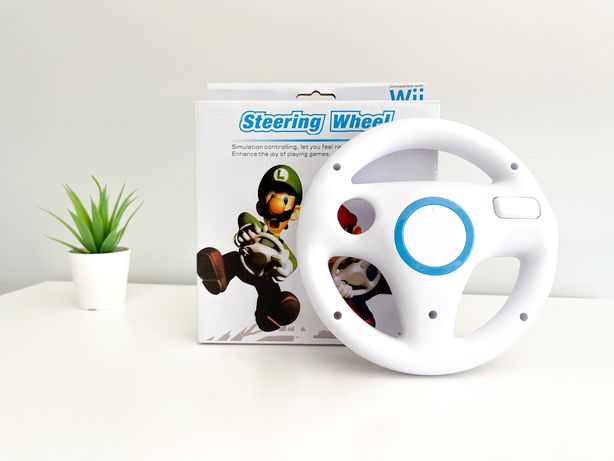 Volante Mario Kart Wii Preto/Branco (NOVO)