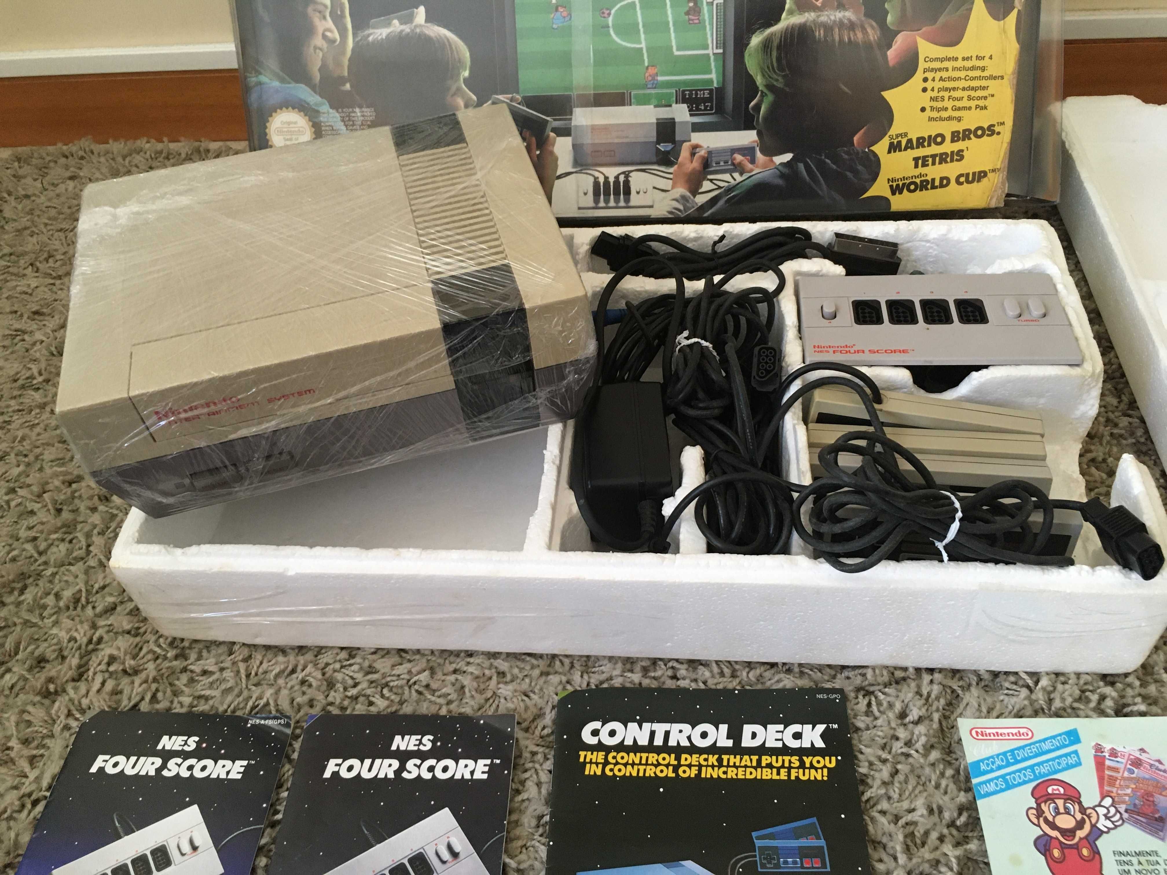 Consola nintendo nes super set, jogos e zapper