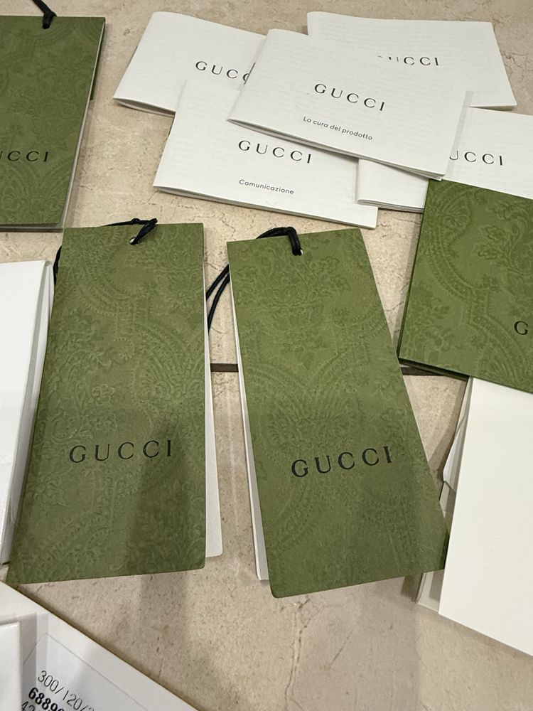 Бирки , вкладыши, этикетки Gucci,  Valentino, Bottega оригинал 100%