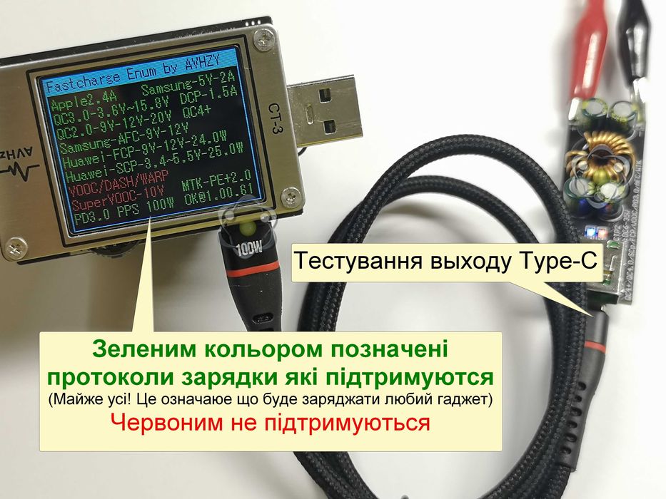 100W плата зарядки SW3518S вх.6~32 швидка зарядка PD3.0