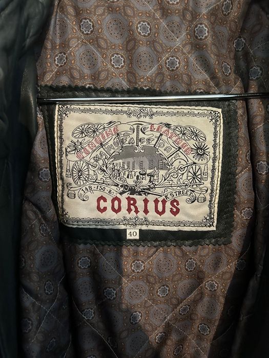 Corius Vintage Woman Leather Jacket Size 40