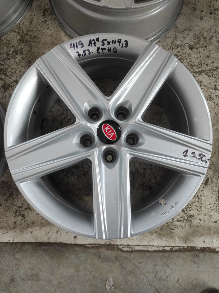 419 Felgi aluminiowe KIA R 17 5x114,3 Bardzo Ładne