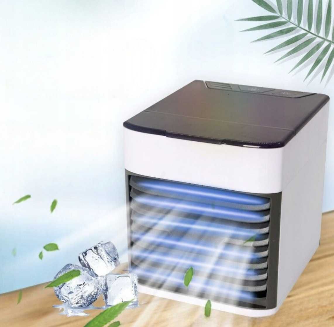 KLIMATYZATOR PRZENOŚNY na USB na wodę i lód 3W1 klimator wentylator