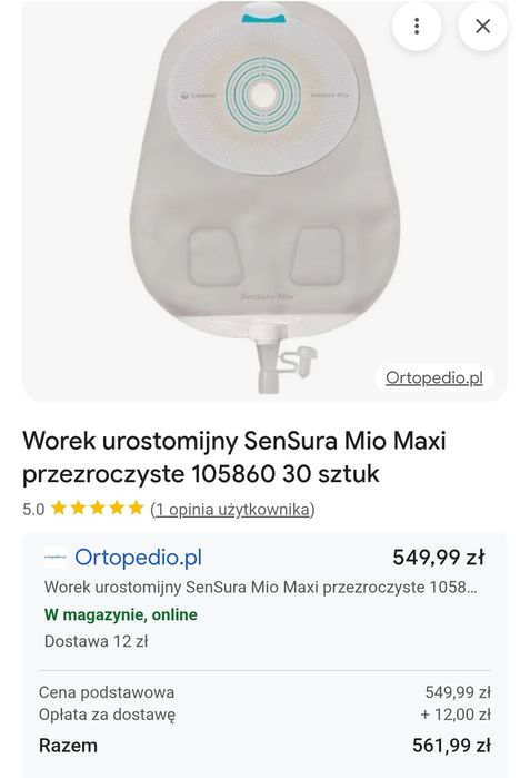 Worek urostomijny SenSura Mio 10-45mm Maxi