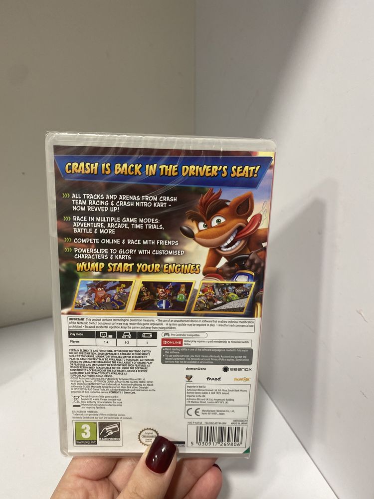 Crash team racing nitro-fueled na nintendo switch NOWA