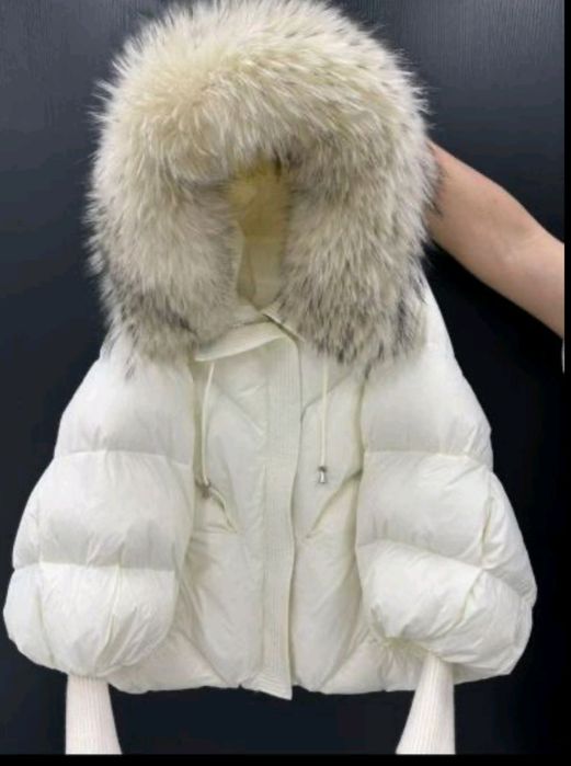 Пуховик хутро єнот