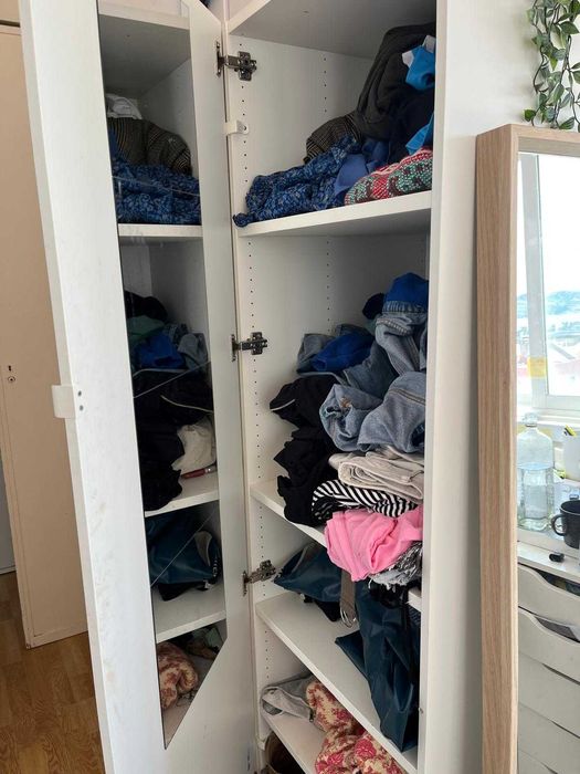 PLATSA Roupeiro c/2 portas, branco/Fonnes branco