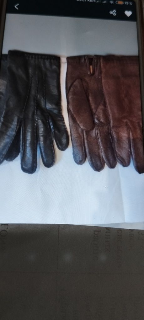 Мужские кожаные перчатки,меховые рукавицы.