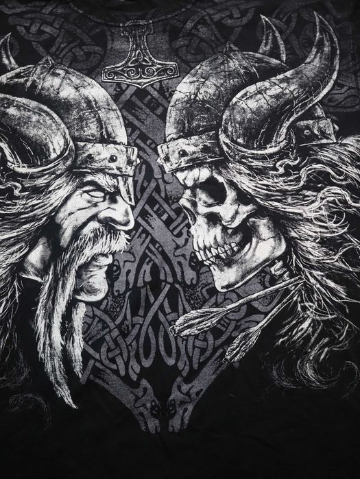 Viking Wiking Thor Valhalla czarna tshirt koszulka z krótkim rękawem