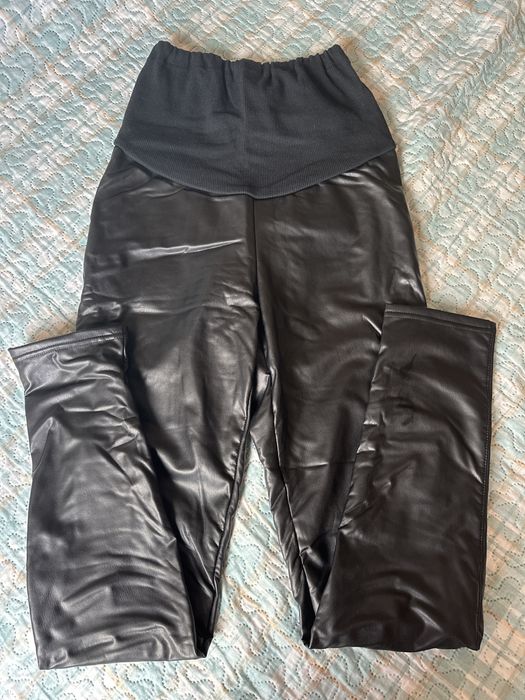 Продам шкіряні легінси для вагітних 46-48р