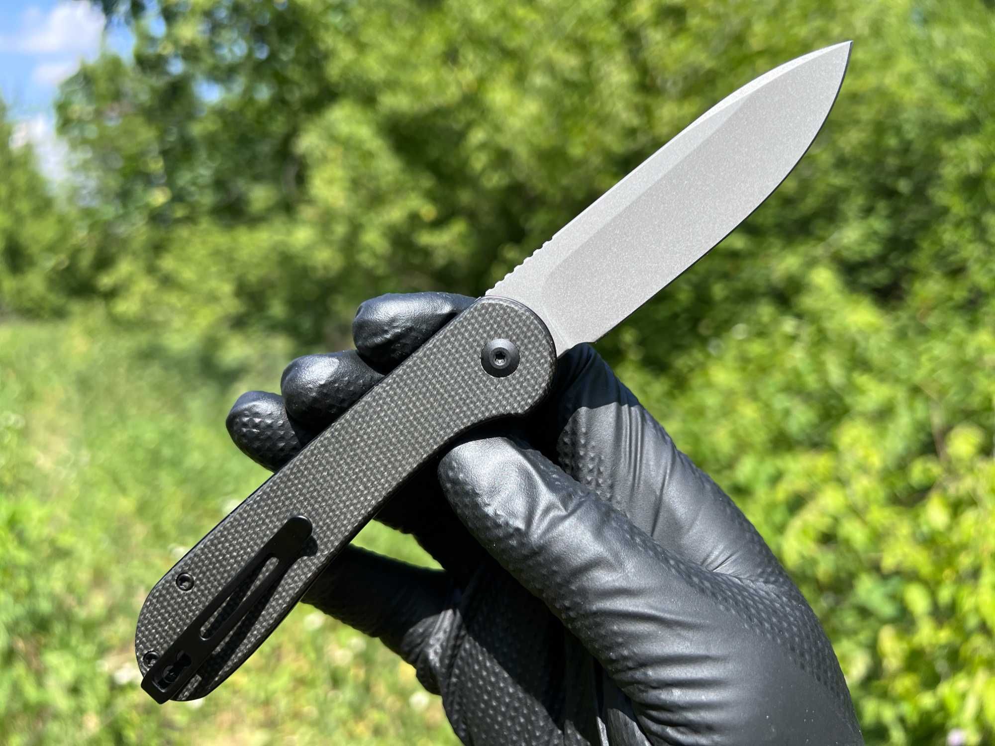 Складний ніж CIVIVI Elementum Button Lock Dark Green Micarta
