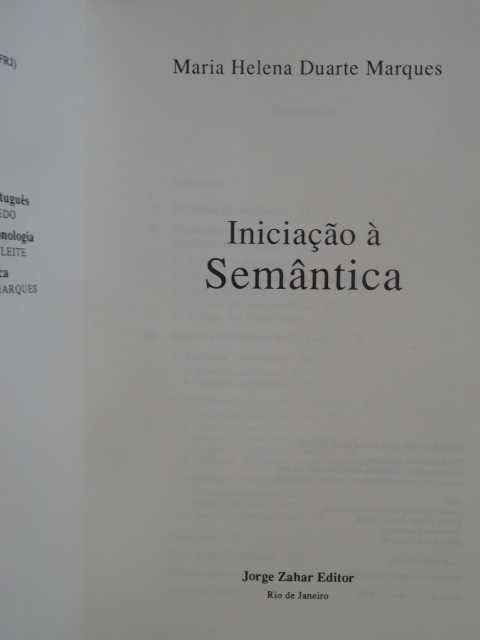 Iniciação à Semântica de Maria Helena Duarte Marques