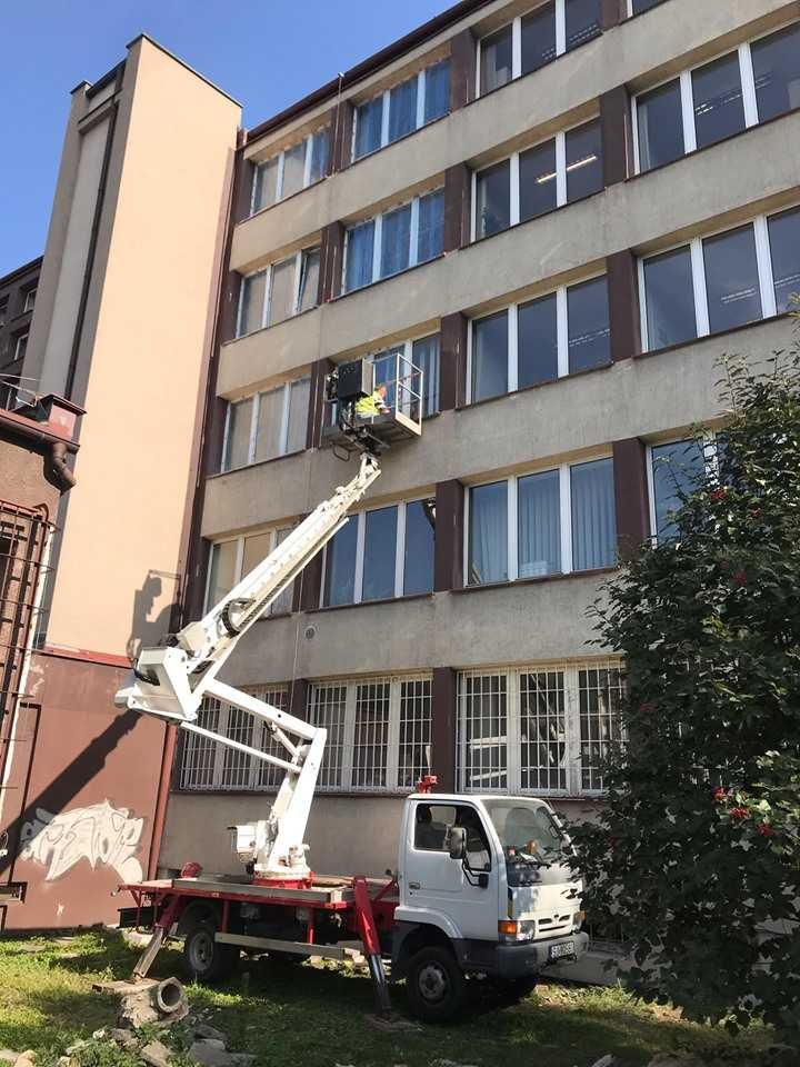 Wynajem podnośnika koszowego, zwyżka do 40 m, zwyżki z obsługą