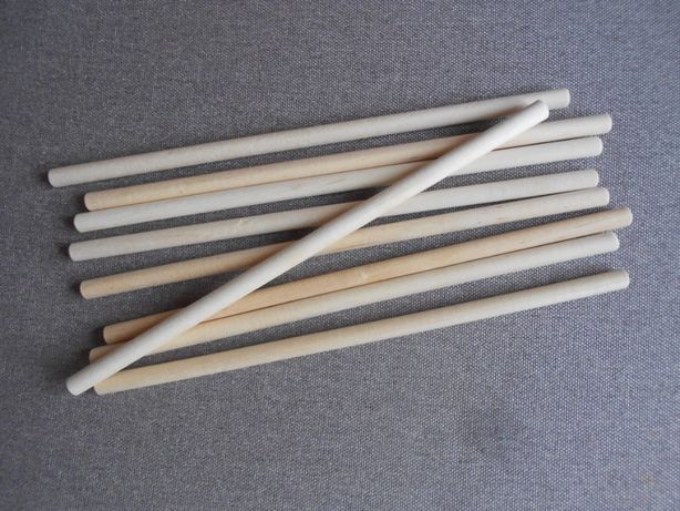 Палочки деревянные для макраме и панно крючком, 30 см d1 см