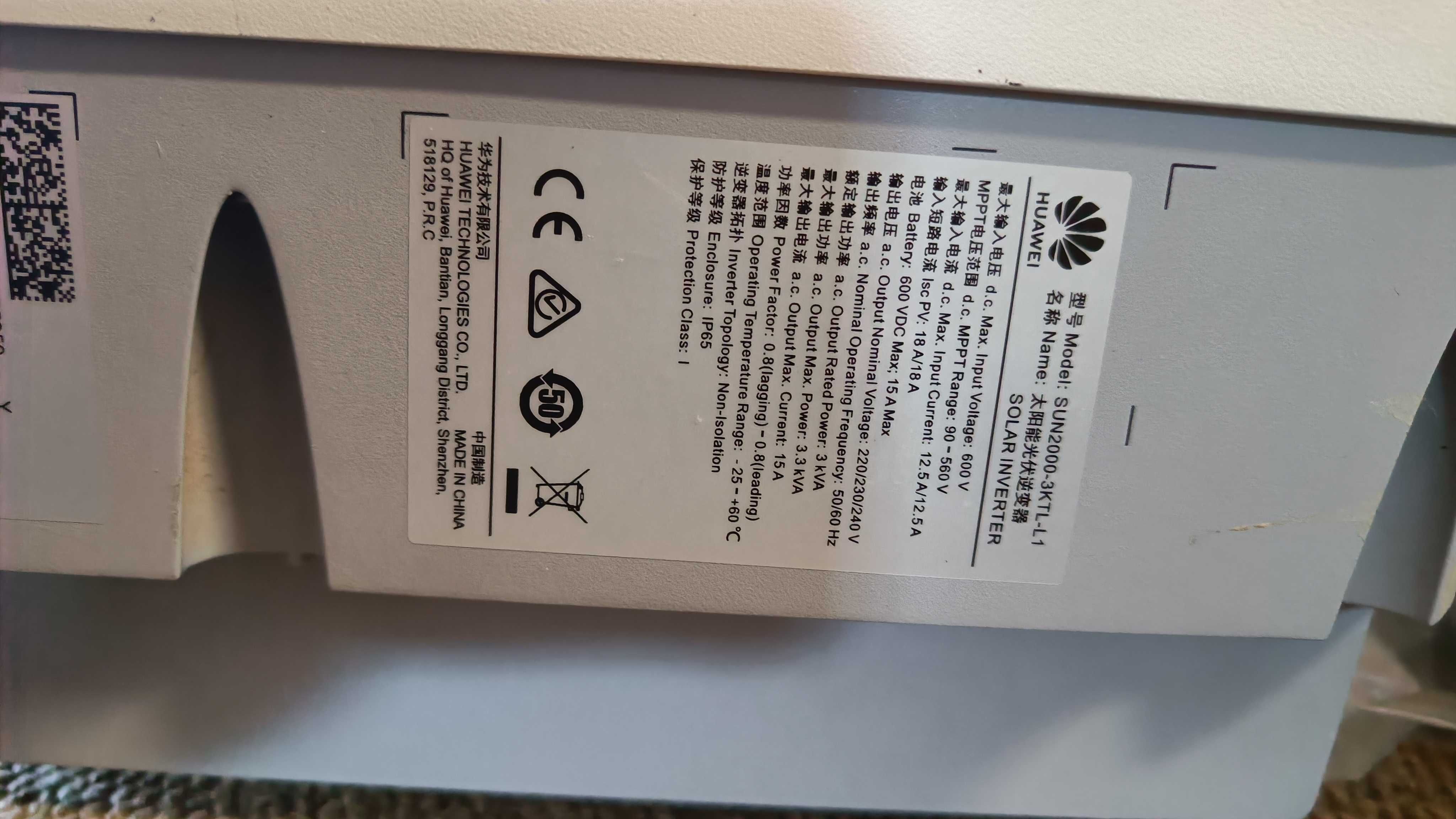 Inversor híbrido Huawei 3Ktl