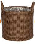 Kosz Polly, cylinder, brązowy, średnica 33 cm