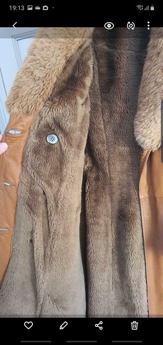 Casaco pele genuína