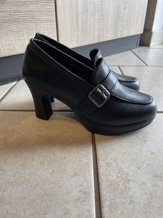 Nowe buty czółenka skorkowe 37 botki jesien jeisenne new na obcasie
