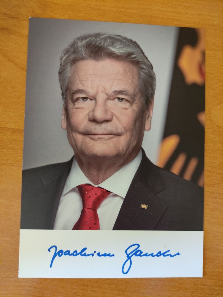 Autograf, podpis - Joachim Gauck Polityka Niemcy Partia Kolekcja TV