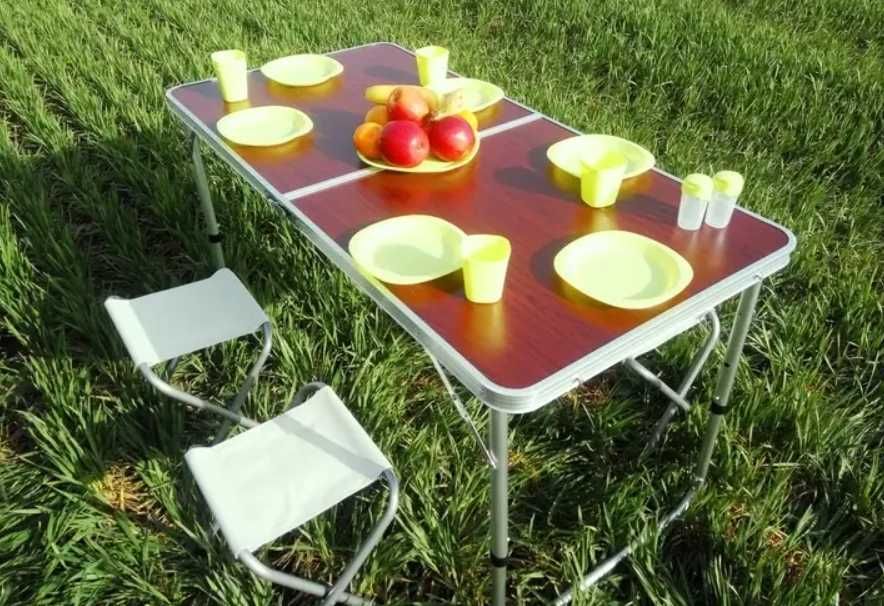 стіл розкладний з 4 стільцями складний столик на природу