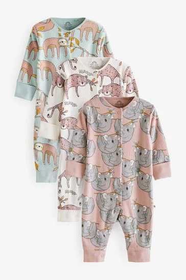 Pajacyki NEXT 0-3 m 62 cm do 6 kg nowe 3 pack zwierzątka