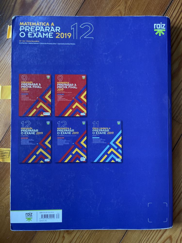 livro de preparação para o exame nacional de matemática A (2019)