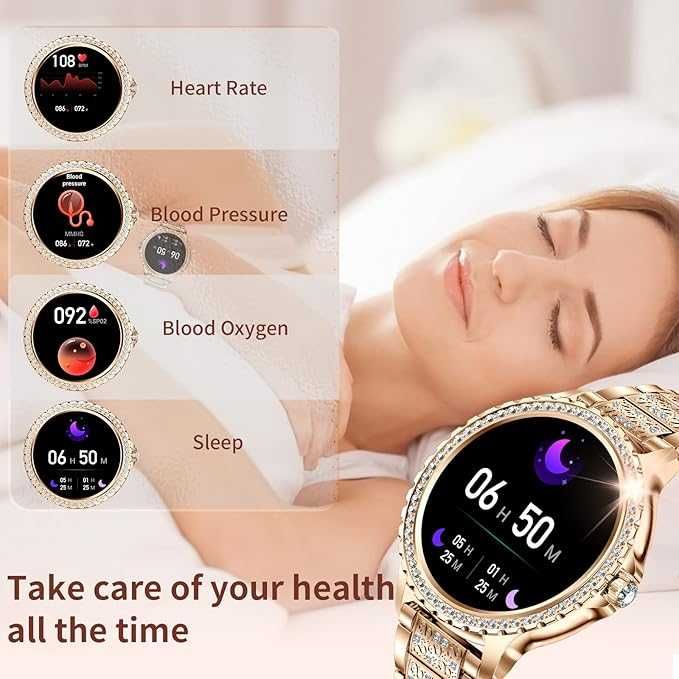 Smartwatch damski z funkcją telefonu Diamond, 1,32