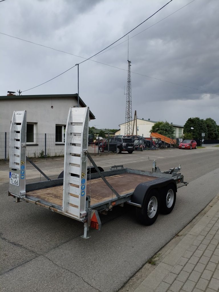 DMC 3500 kg. Mocna przyczepa pod minikoparkę reg. Dyszel
