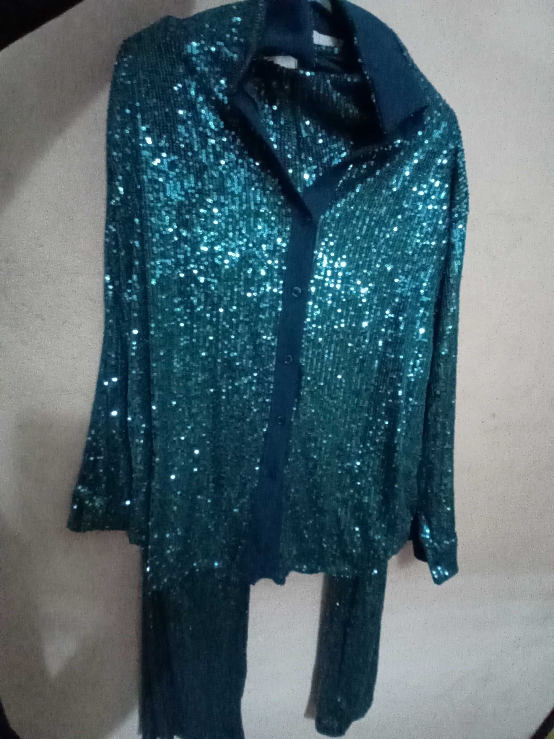 Conjunto azul petróleo novo  S/M