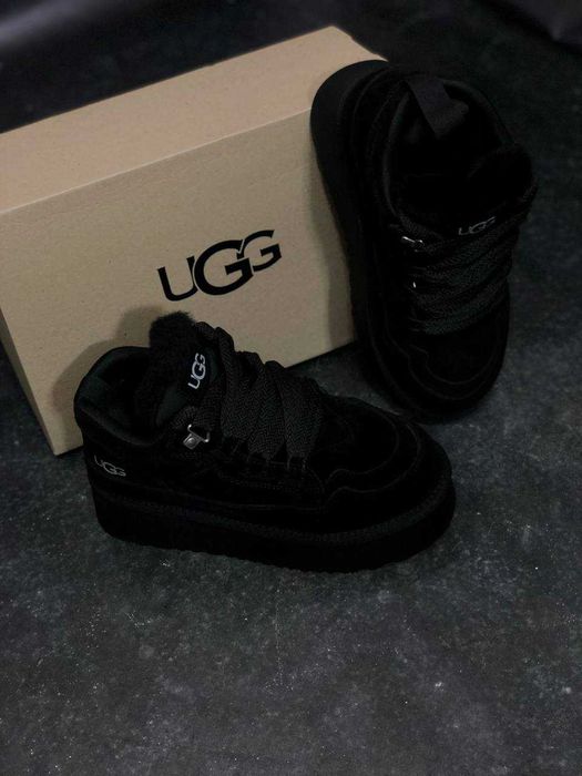 Черные зимние кроссовки UGG Lowmel на меху по супер цене