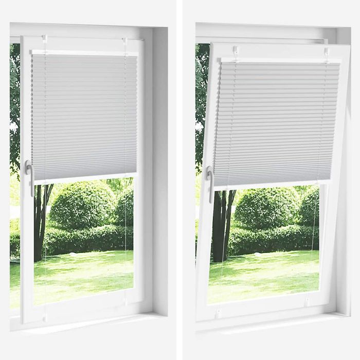 Vidaxl Roleta Plisowana Jasnoszara 45X100 Cm Szerokość Tkaniny 44,4 Cm
