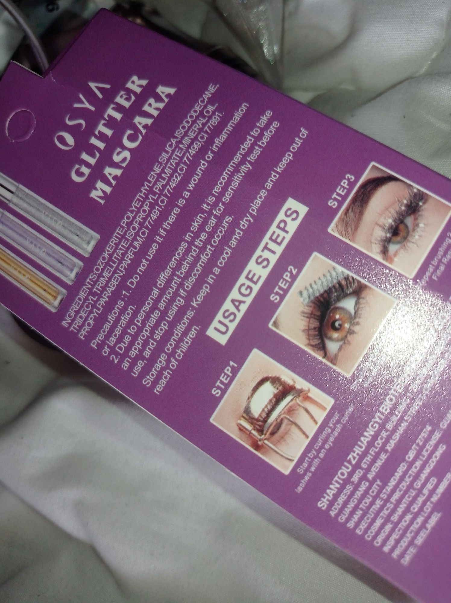 Zestaw kosmetyków magnetyczne rzęsy, srebrny tusz,eyeliner błyszczący