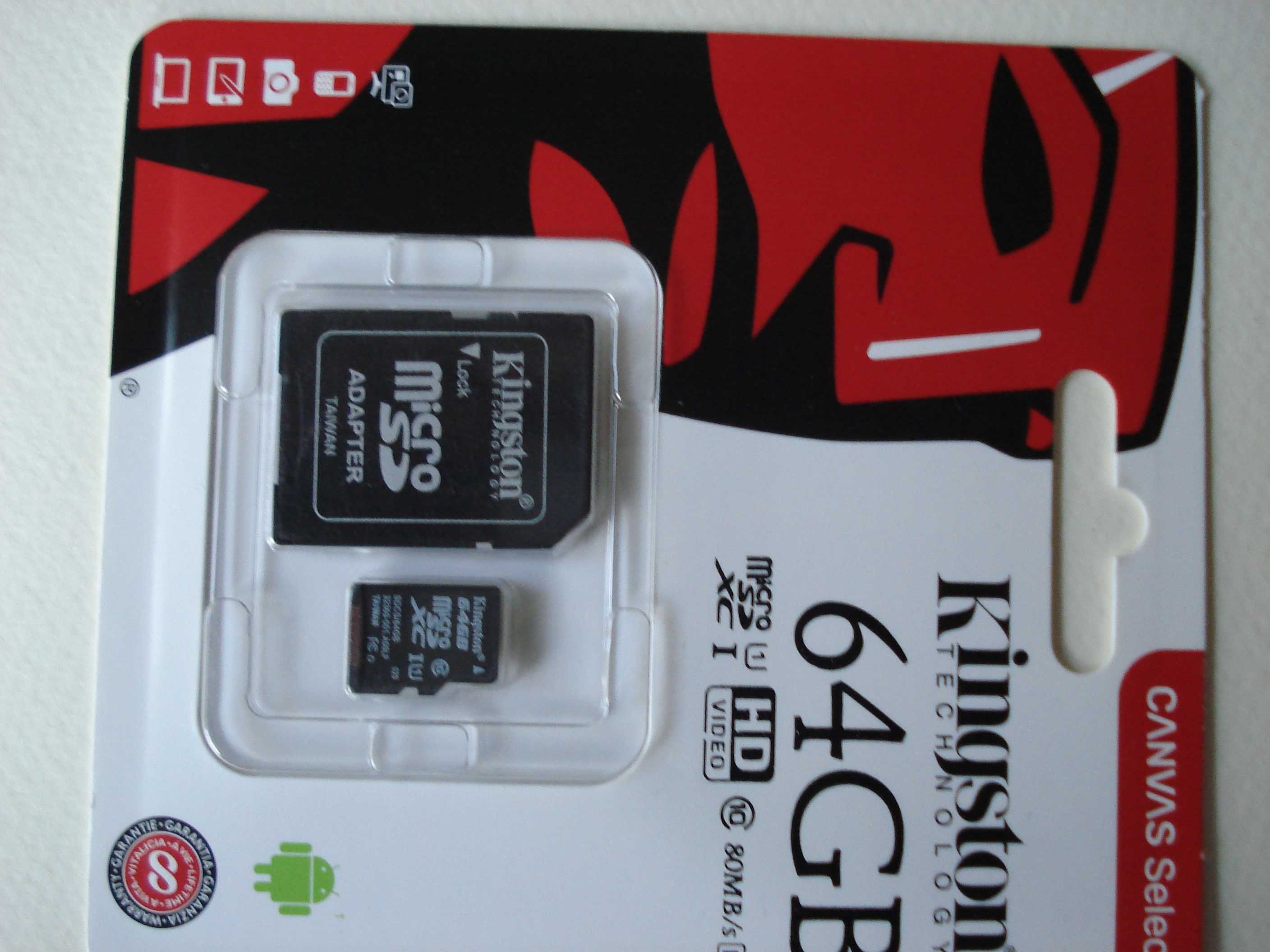 karty pamięci micro SD HC 32 gblub 64 mb