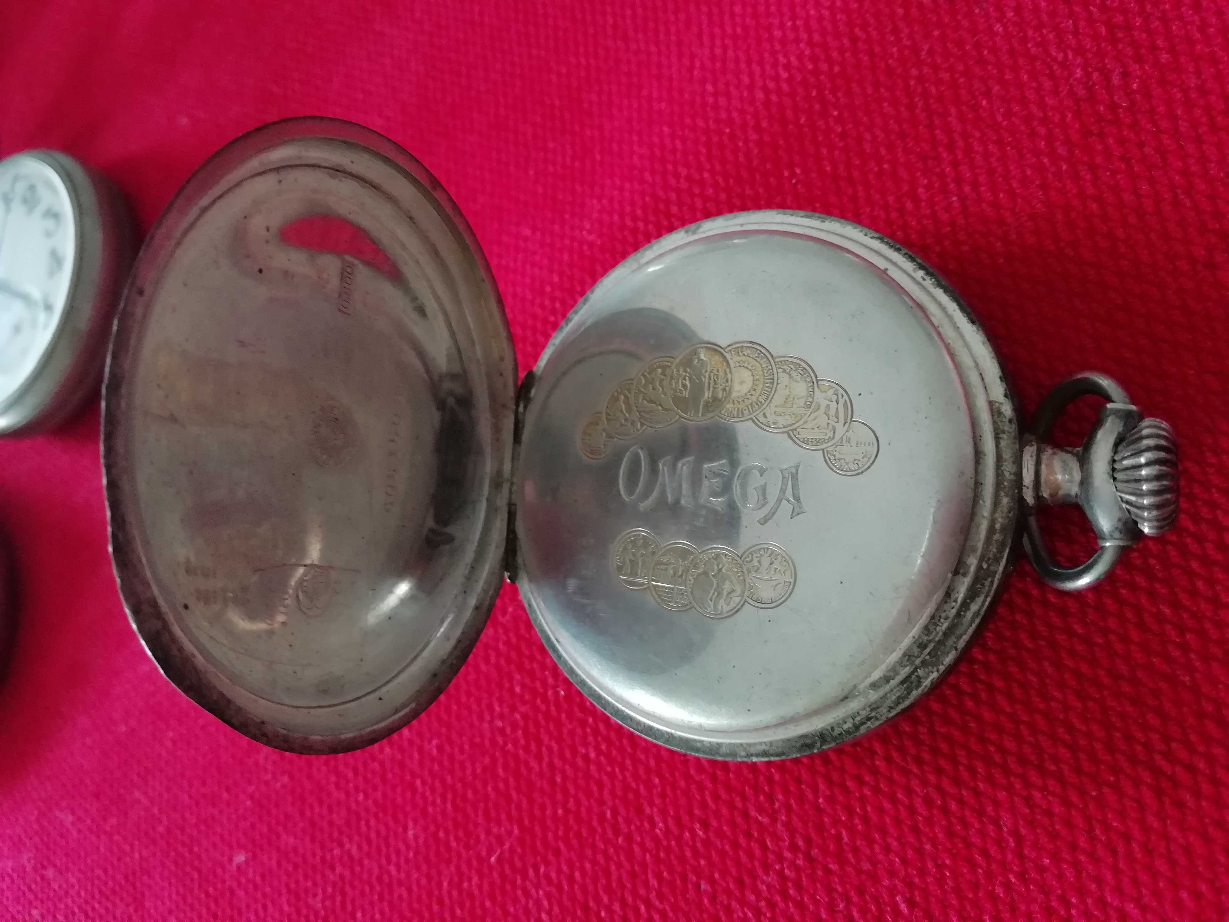 Omega - Relógio de bolso contrastado -C. 1900