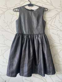Sukienka wizytowa srebrna H&M 140-146