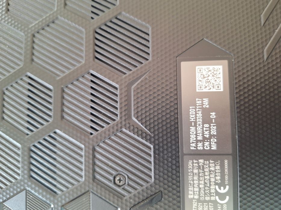 Asus TUF 17 polegadas  RTX3060