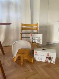 Tripp Trapp Stokke baby set żółty + podusie + tacka + szelki