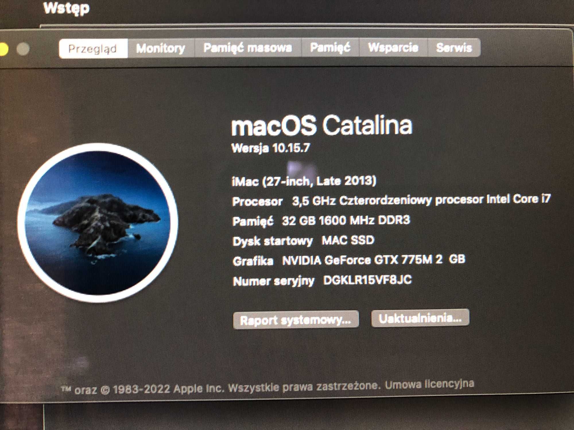 Apple iMac 14,2 A1419 Intel Core i7 32GB RAM + 128GBSSD + 1TB HDD