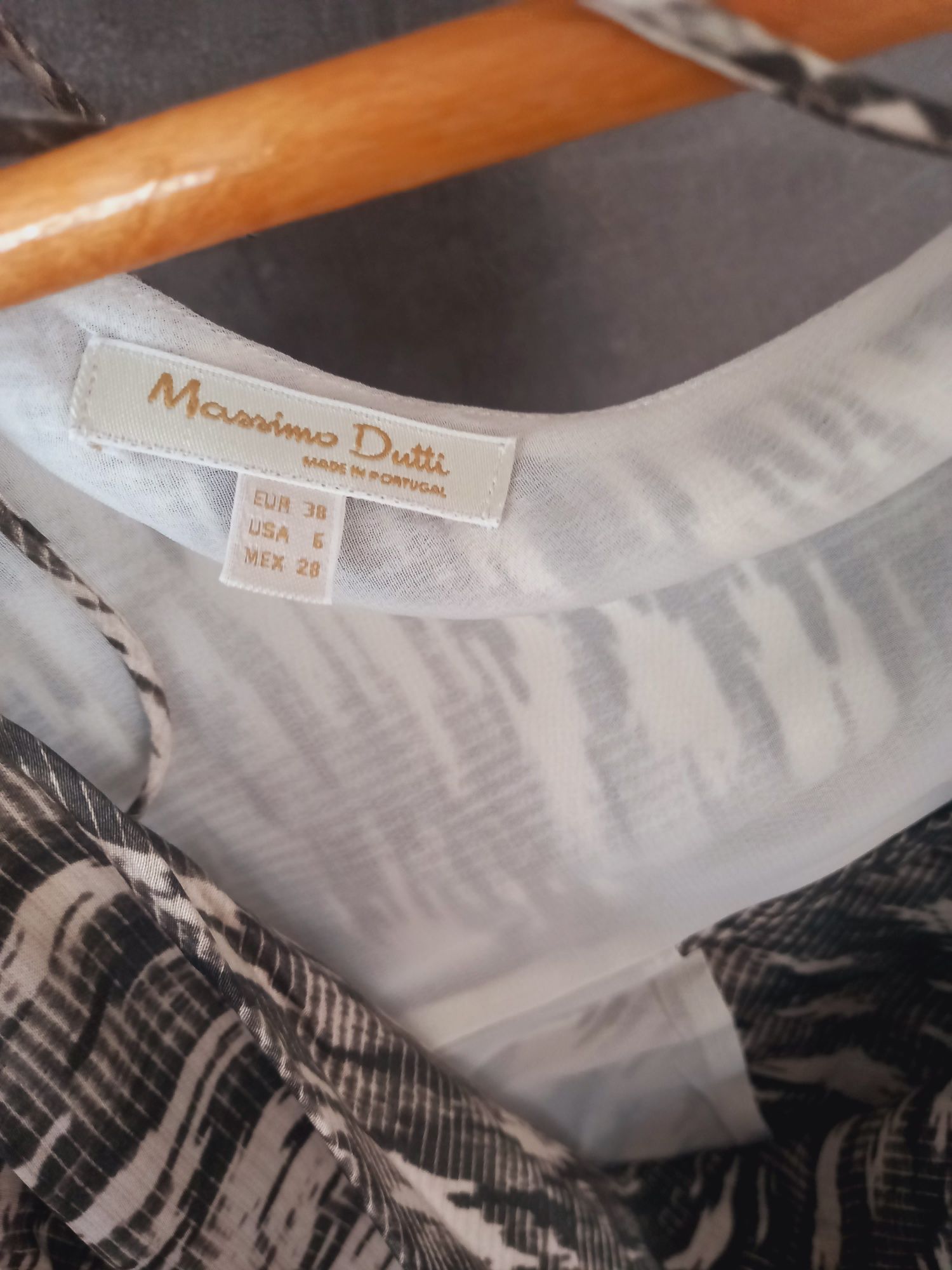 Massimo Dutti sukienka maxi długa wiskoza szara ramiączka ozdobne plec