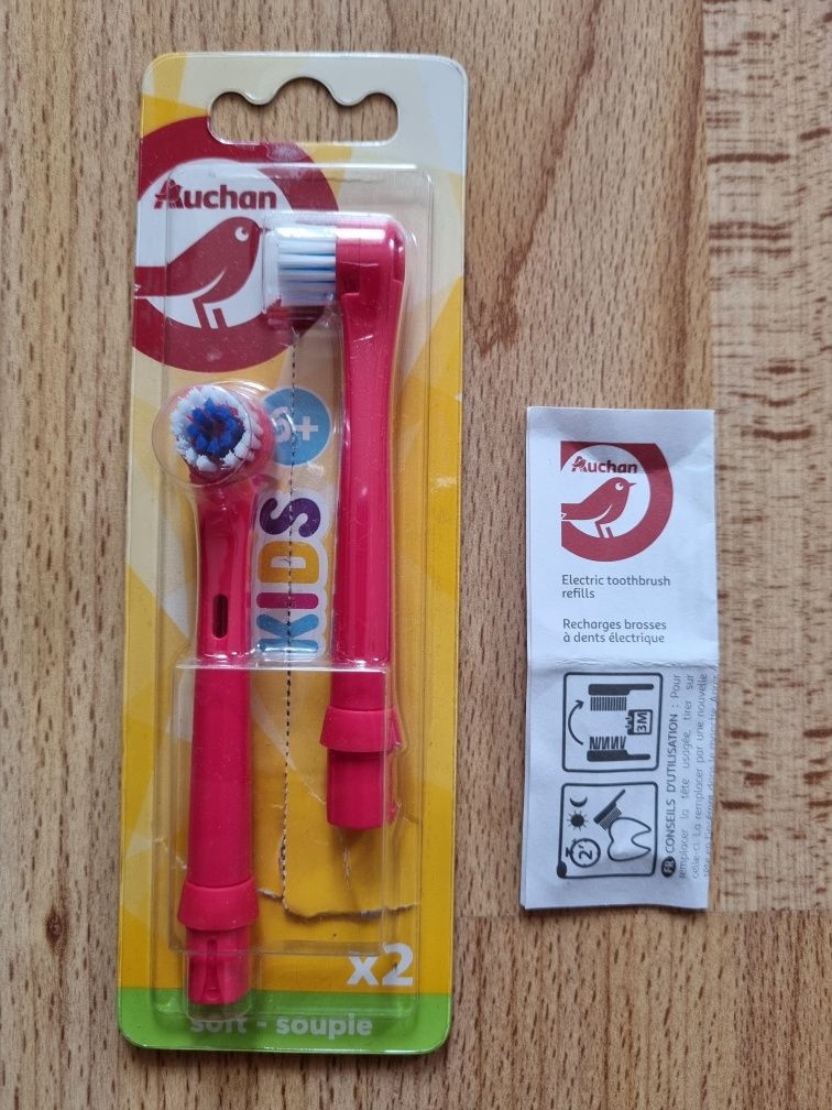 Набор насадок Auchan Kids для детской электрической зубной щетки